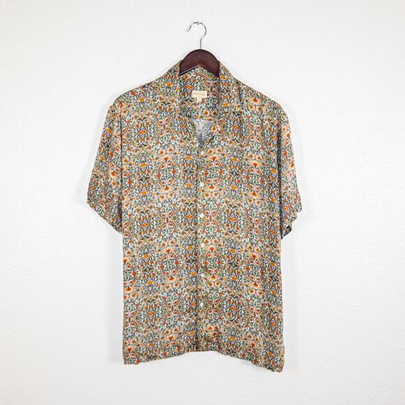 Perte d'ego Men's Medium La Palais Half Sleeve Shirt Mother of pearl buttons - Picture 1 of 6